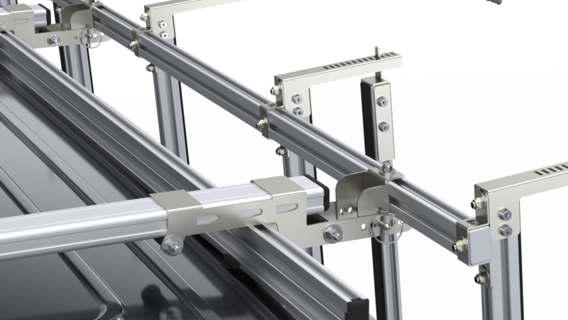 load carriers in combination with a glass rack